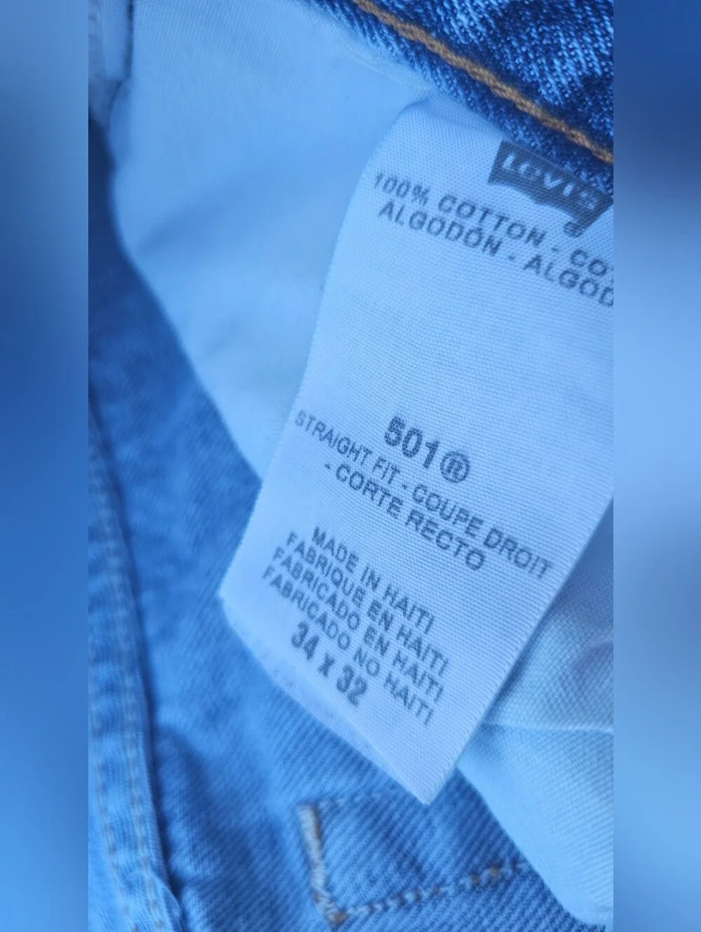 ​Classic Levi’s 501 Original Straight Fit Jeans  W34 x L32